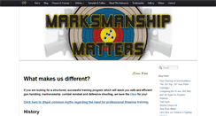 Desktop Screenshot of marksmanshipmatters.com